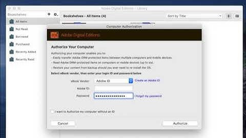How to authorize adobe digital editions
