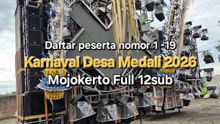 List Of Participants In The 2026 Mojokerto Medal Village Carnival Numbers 119 Part 1
