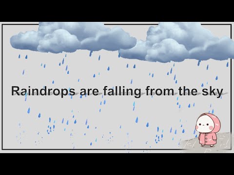 Raindrops are falling from the sky