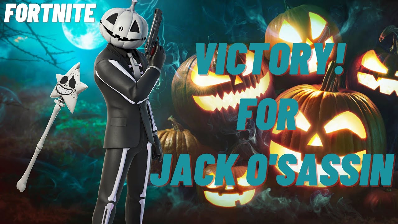 Victory! for JACK O'SASSIN in a FORTNITE Solo Match.