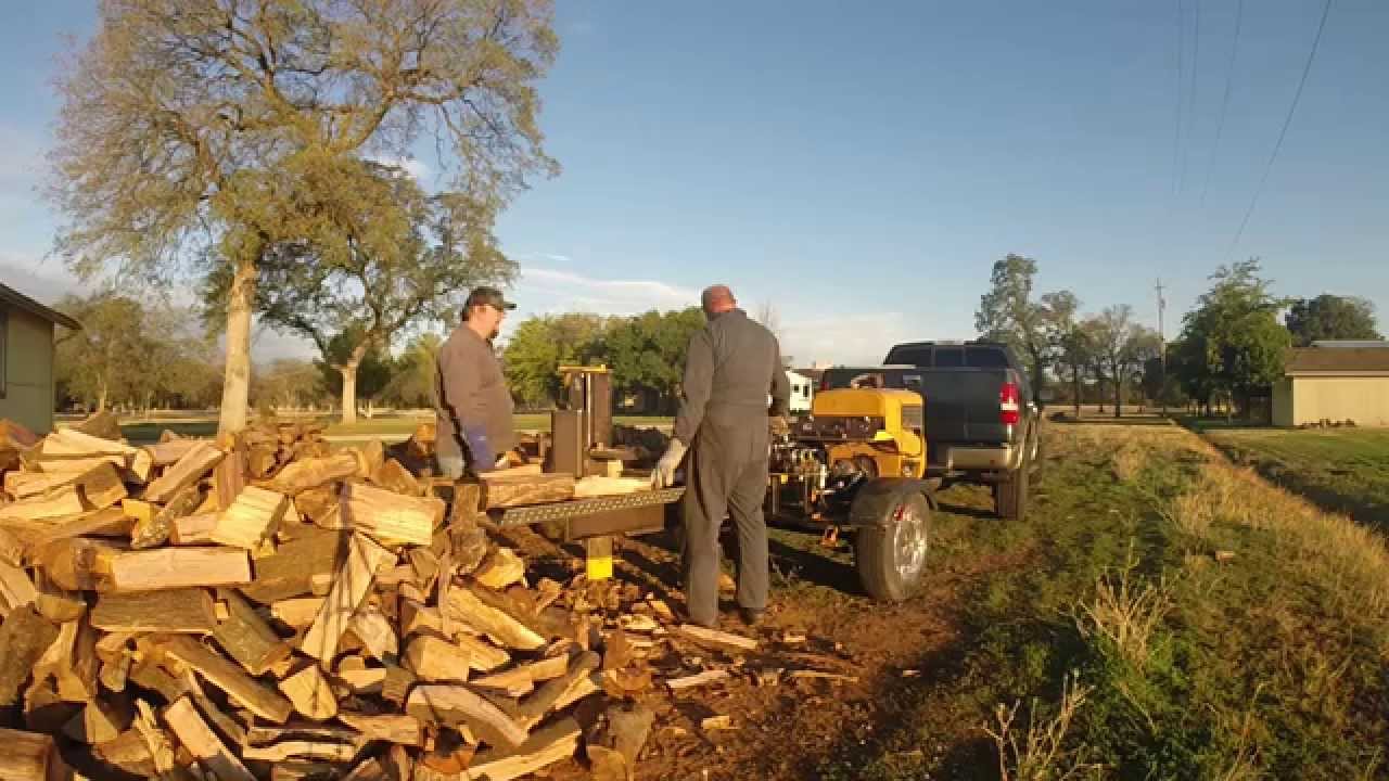 Log Splitter in action YouTube