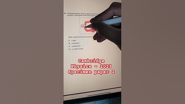 Q30 2023 Specimen paper 2 | Cambridge IGCSE Physics