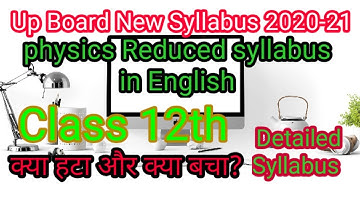 up board class 12 physics detailed syllabus in english||reduced up board syllabus||physics syllabus|