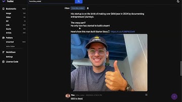 How to search X/Twitter bookmarks by author with Twillot?