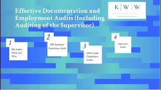 Effective Documentation and Employment Audits (Including Auditing of the Supervisor) webinar