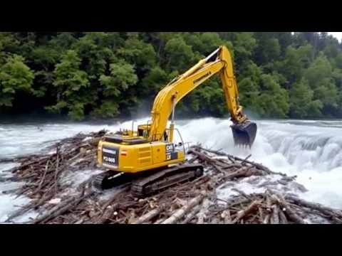 The Beaver Dams Removal With GIANT Excavator - Most Satisfying Cleanup Ever
