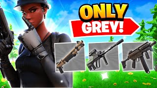 The *GREY ONLY* CHALLENGE! (Hardest Challenge Yet) - Fortnite Battle Royale