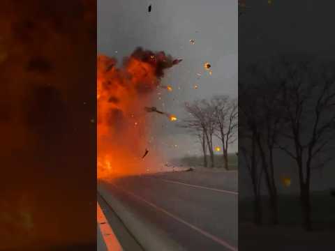 В Хасавюрте взорвалось авто после ДТП с газелью 🔥 #дагестан