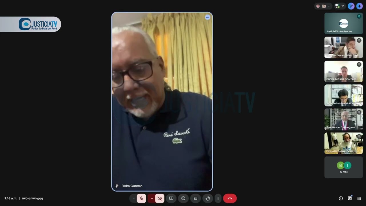 Audiencia de juicio oral contra Rodolfo Orellana Rengifo y otros acusados