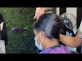 SILK PRESS MINIMAL HEAT‼️ NEW TECHNIQUES ‼️ She asked me to make her hair thick !! Instantly ‼️