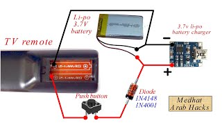 102 - حل نهائي لاستبدال بطاريات الريموت حصريا اشحن ريموت التليفزيون و الرسيفر مثل الموبايل