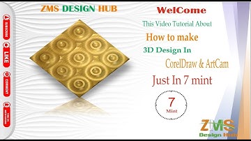 2D design in corelDraw| 3D design In ArtCam| Wall Panel Design # ZMS DESIGN HUB