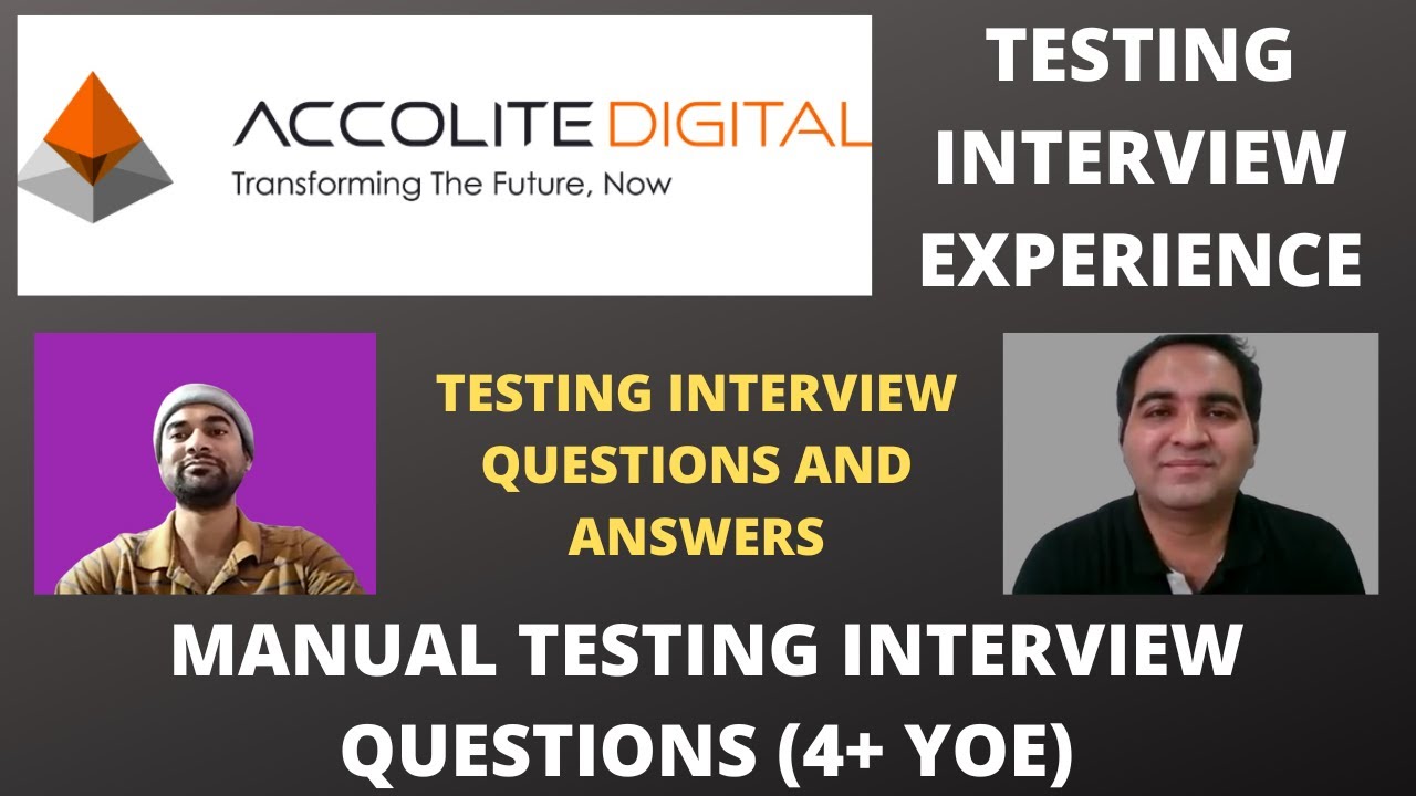 Accolite Digital Testing Interview Experience Testing Interview Questions 4 YOE YouTube