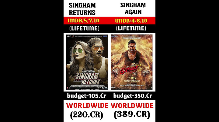 SINGHAM RETURNS VS SINGHAM AGAIN BOX OFFICE COLLECTION VIDEO #shortvideo #shortsviral