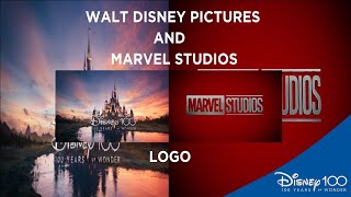 [4K/Fanmade] Walt Disney Pictures (100 Years of Wonder)/Marvel Studios logo concept (2023)