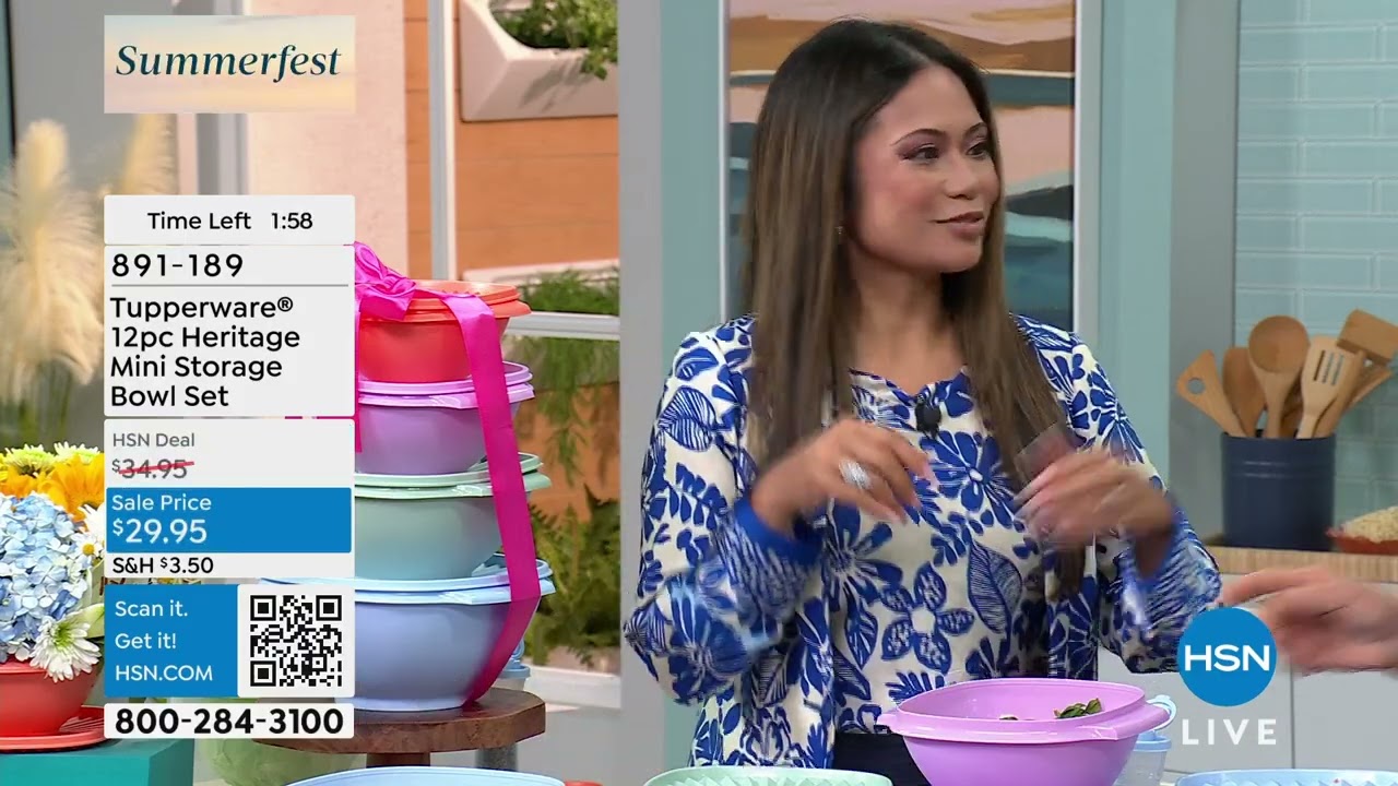 Tupperware 12piece Heritage Mini Storage Bowl Set - YouTube