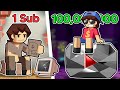 1 To 100,000,000 SUBSCRIBERS In Roblox YouTube Simulator!