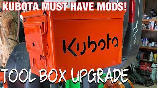 Kubota LSeries Tractor MUST HAVE MODS!! [ToolBox] [HOW TO] [EPISODE #3]