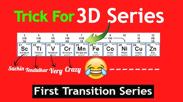 Trick To Remember 3d Series, First Transition Elements Series | Periodic Table #InorganicChemistry