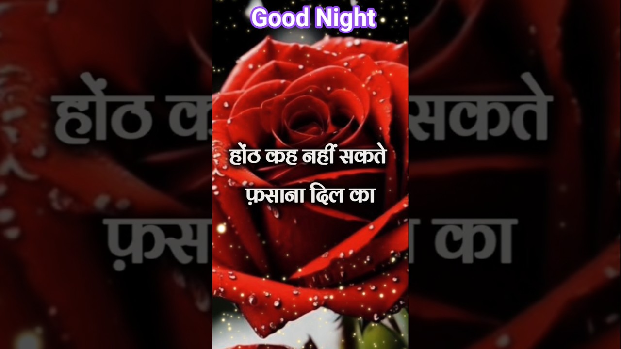 होंठ कह नहीं सकता फ़साना दिल का | good night status | 