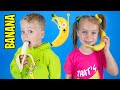 Bananas Song and More Kids songs with Gaby and Alex