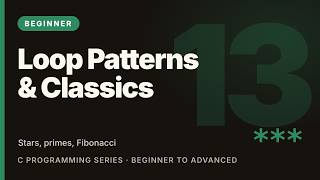 C Programming Tutorial #13: Loop Patterns and Classic Programs | Learn C (Beginner)