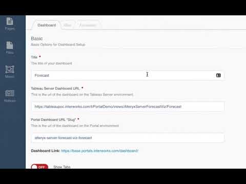 Portals for Tableau Back End Quick Start - Adding Content
