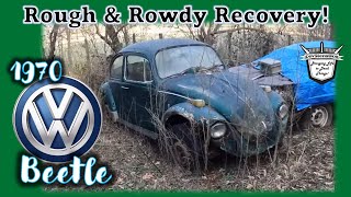 ROWDY Rescue after 20 YEARS 1970 Volkswagen Beetle  DON'T Repeat! Stuck Brakes & Engine  VW Bug