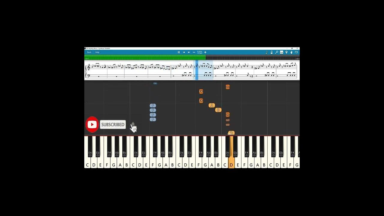 Oh Sita Hey Rama Music Keyboard Notes | Shorts | Sita Ramam