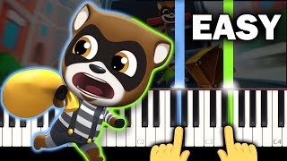 Video thumbnail of "Talking Tom Gold Run - Boss Fight Theme - EASY Piano tutorial"