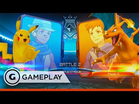 Pikachu Takes On Charizard Pokken Tournament Gameplay