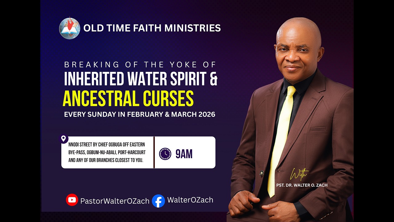 BREAKING THE YOKE OF WATER SPIRIT & ANCESTRAL CURSES part 3 | PST. DR. WALTER O ZACH