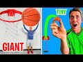 GIANT vs TINY Basketball Trick Shots!