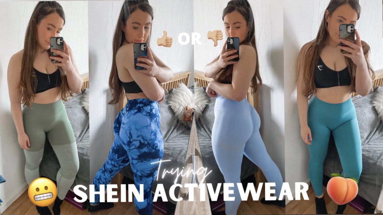 SHEIN ACTIVEWEAR TRY ON HAUL & REVIEW  Alphalete & Gymshark Dupes??? 