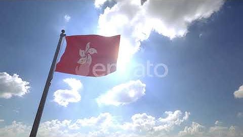 Hong Kong Flag on a Flagpole V4 | Motion Graphics - Envato elements