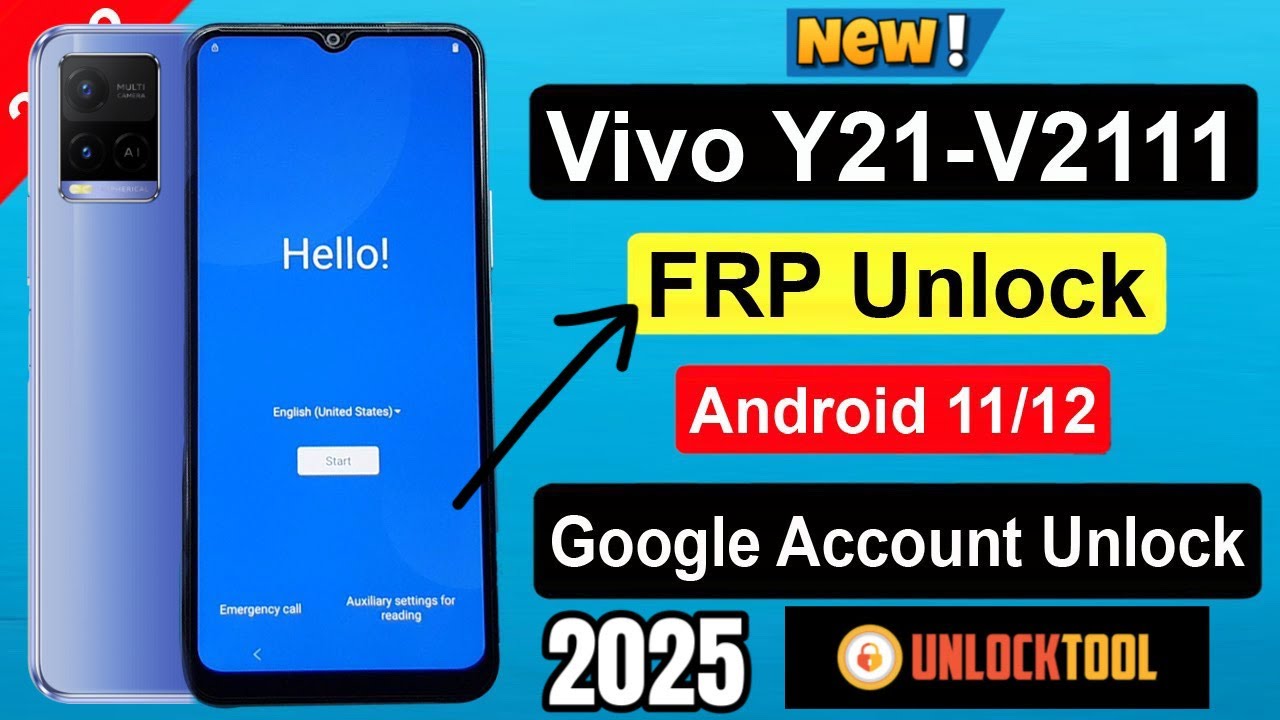 Vivo Y21 Frp Bypass Unlock Tool | V2111 Google Account Bypass with Unlock Tool👍