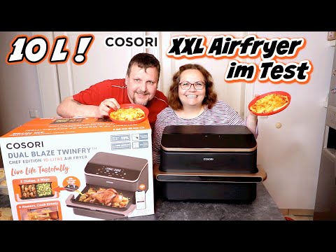 COSORI DUAL BLAZE TWINFRY hot air fryer review - BAKING CAKES in the 10-liter air fryer!? 🍰