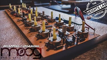 Recapping Vintage Moog Synth (Replacing/Upgrading Capacitors with WIMA, etc.)