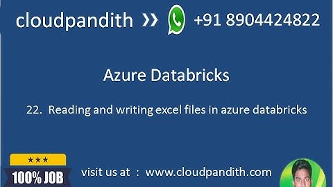 22.  Reading and writing excel files in Azure Databricks