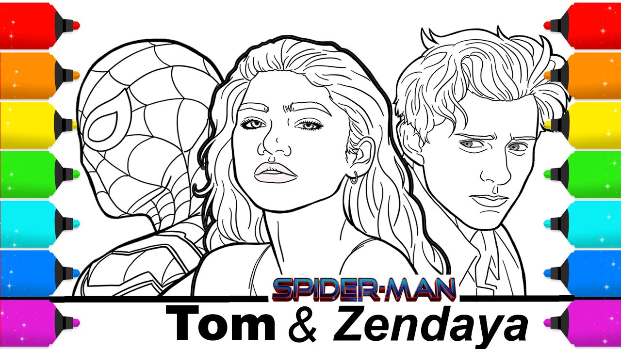 53 Coloring Pages Spiderman Tom Holland  Best HD