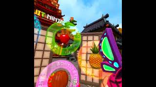 Playing fruit ninja