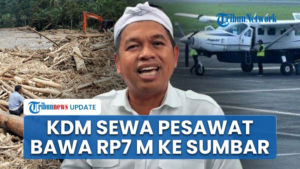 Serahkan Bantuan Rp 7 M untuk Korban Banjir Sumatera, KDM Sewa 2 Pesawat untuk Terbang ke Sumbar