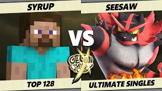 GOML X - Syrup (Steve) Vs. SeeSaw (Incineroar) Smash Ultimate - SSBU