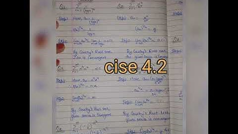 #Solution of Ex - 4.2 (unit-3) (Infinite Series continued) #BSC #BA 2nd yr 4th sem #NET