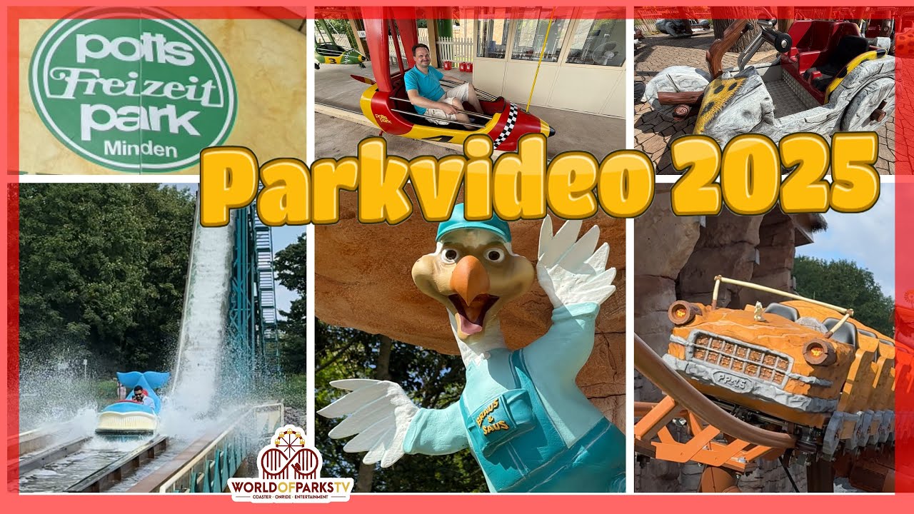 Potts Park Minden 2025 – Alle Attraktionen - Freizeitpark (Parkvideo) Achterbahn – Neuheiten 2025