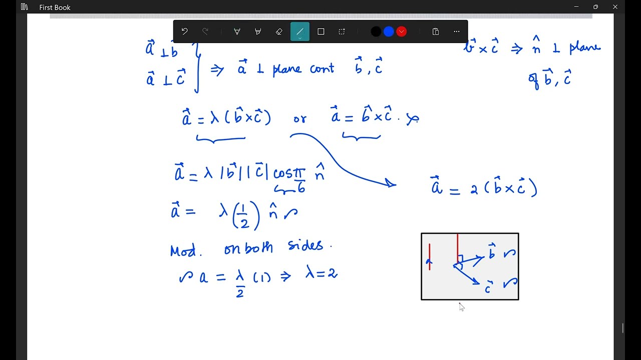 a, b, c are unit vectors | a.b = a.c = 0 | Angle between b & c is π/6 | prove a = 2 (b×c)