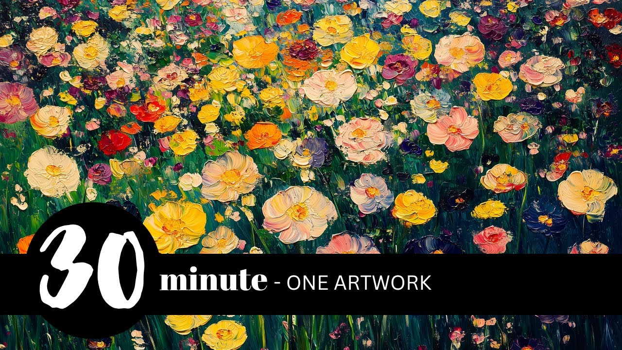 Colorful Wildflower Painting for Samsung Frame TV | 30 Minutes | Vibrant Wall Art Display