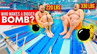 SPLASH BATTLE #1 | Muscles vs Volume at the swimming pool