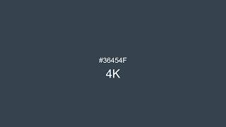 Charcoal Gray Screen 1 Hour 4K Dark Neutral Background for Sleep, Study & Minimal Setup (HEX#36454F)