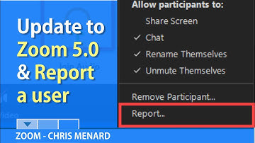 Updating to Zoom 5.0 & Reporting a user by Chris Menard